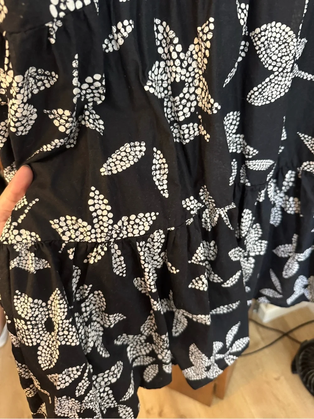 Steve Madden Black & White Floral Dress